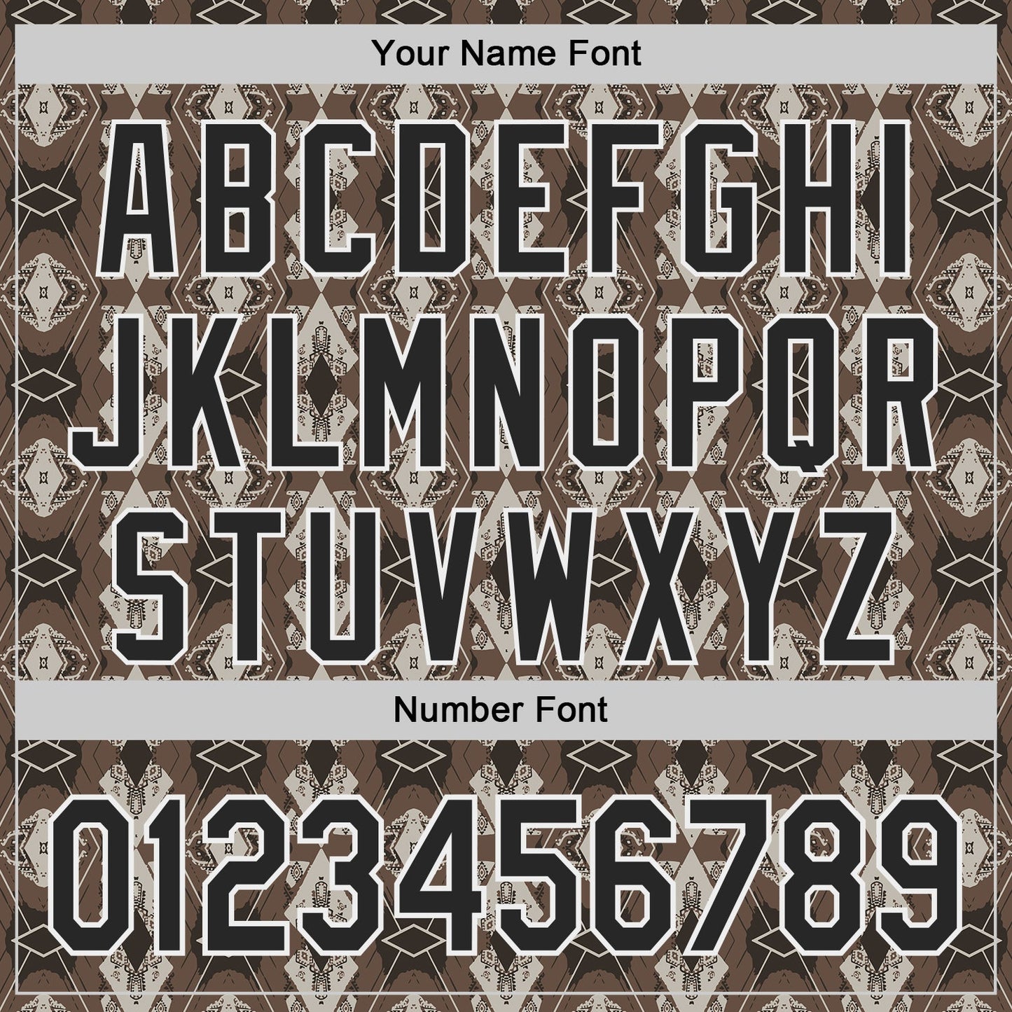Custom Brown Black-White Geometric Ethnic Authentic Baseball Jersey