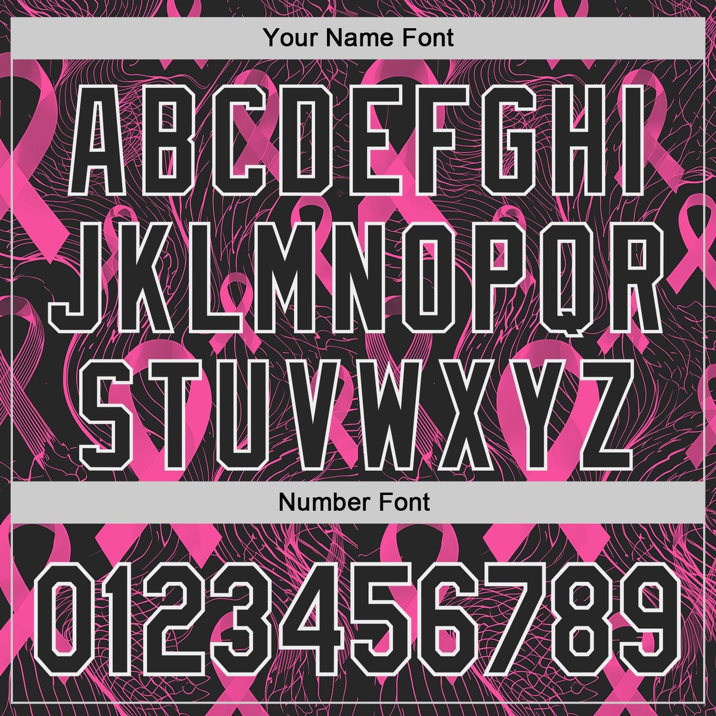 Custom Black Pink-White Breast Cancer Awareness Pink Ribbon Authentic Baseball Jersey