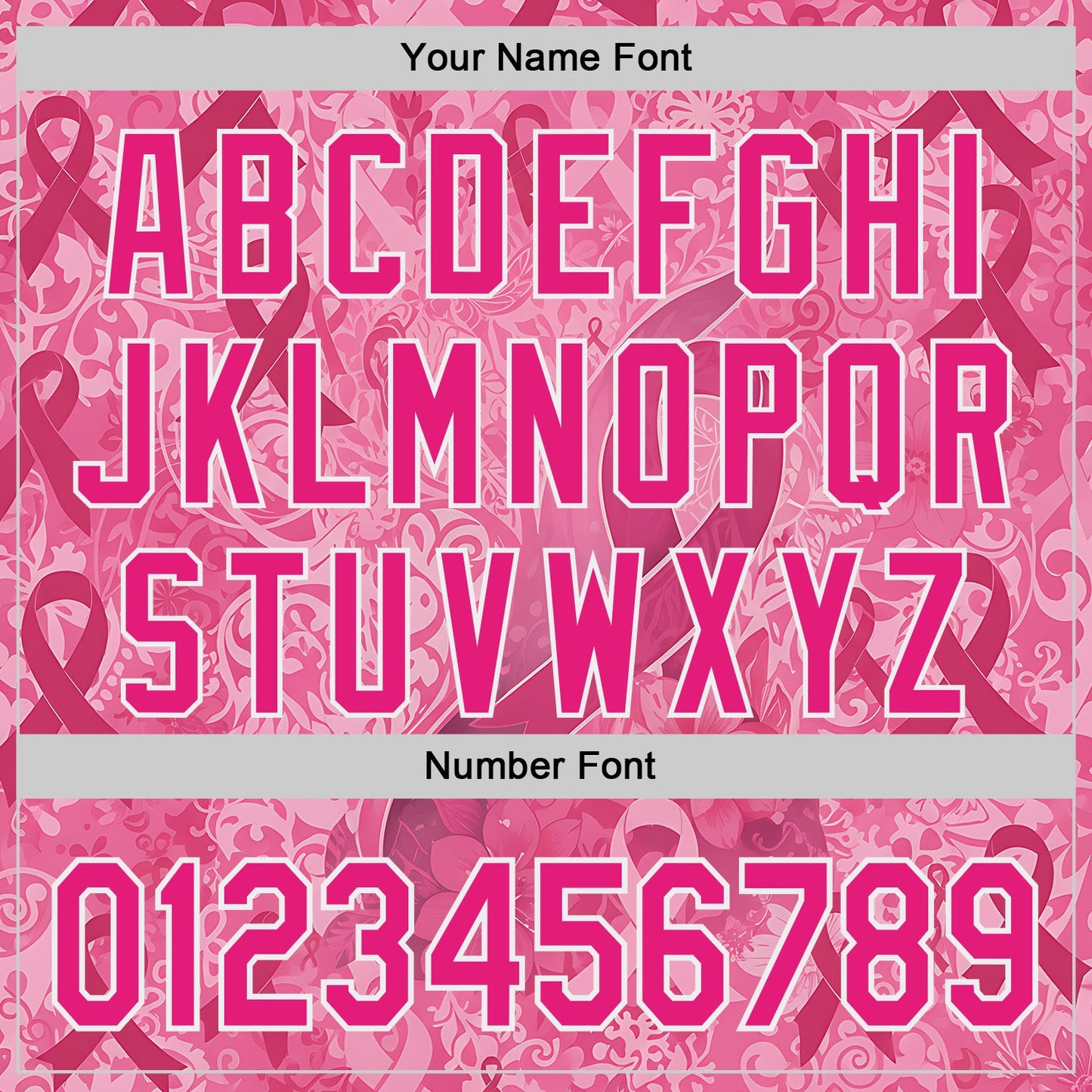 Custom Pink Hot Pink-White Breast Cancer Awareness Pink Ribbon Floral Authentic Baseball Jersey