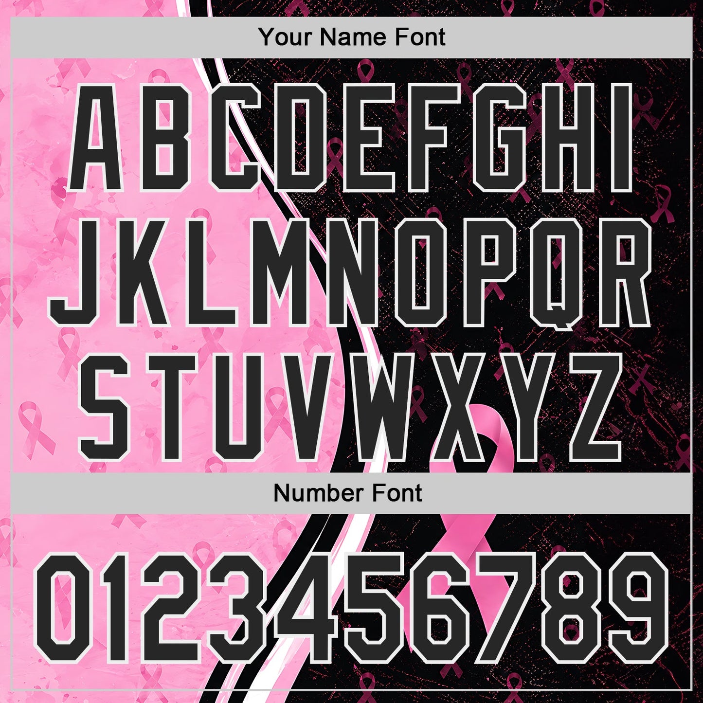 Custom Black Pink-White Breast Cancer Awareness Pink Ribbon Authentic Baseball Jersey