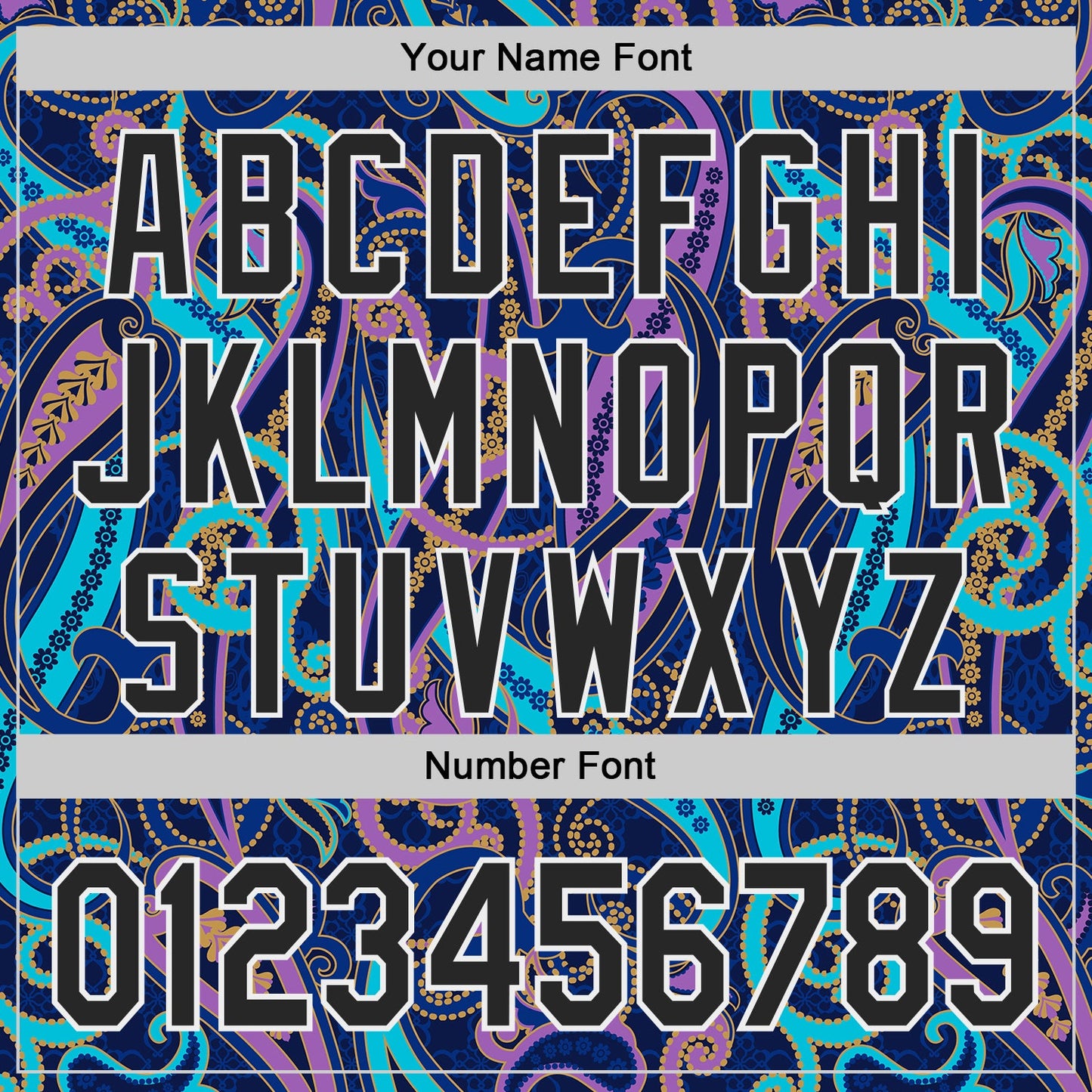 Custom Navy Black Purple Blue-White Burning Man Paisley Bandana Rave Authentic Baseball Jersey