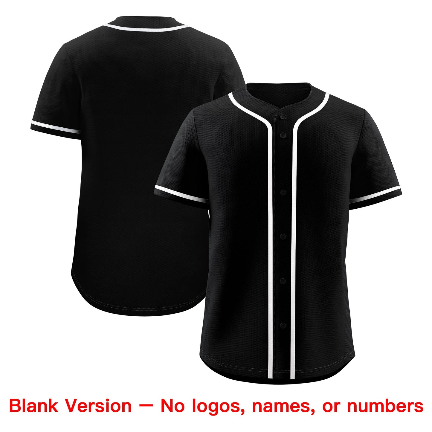Custom Black White Classic Style Baseball Jersey Stitched Sports Uniform Personalized For Teams