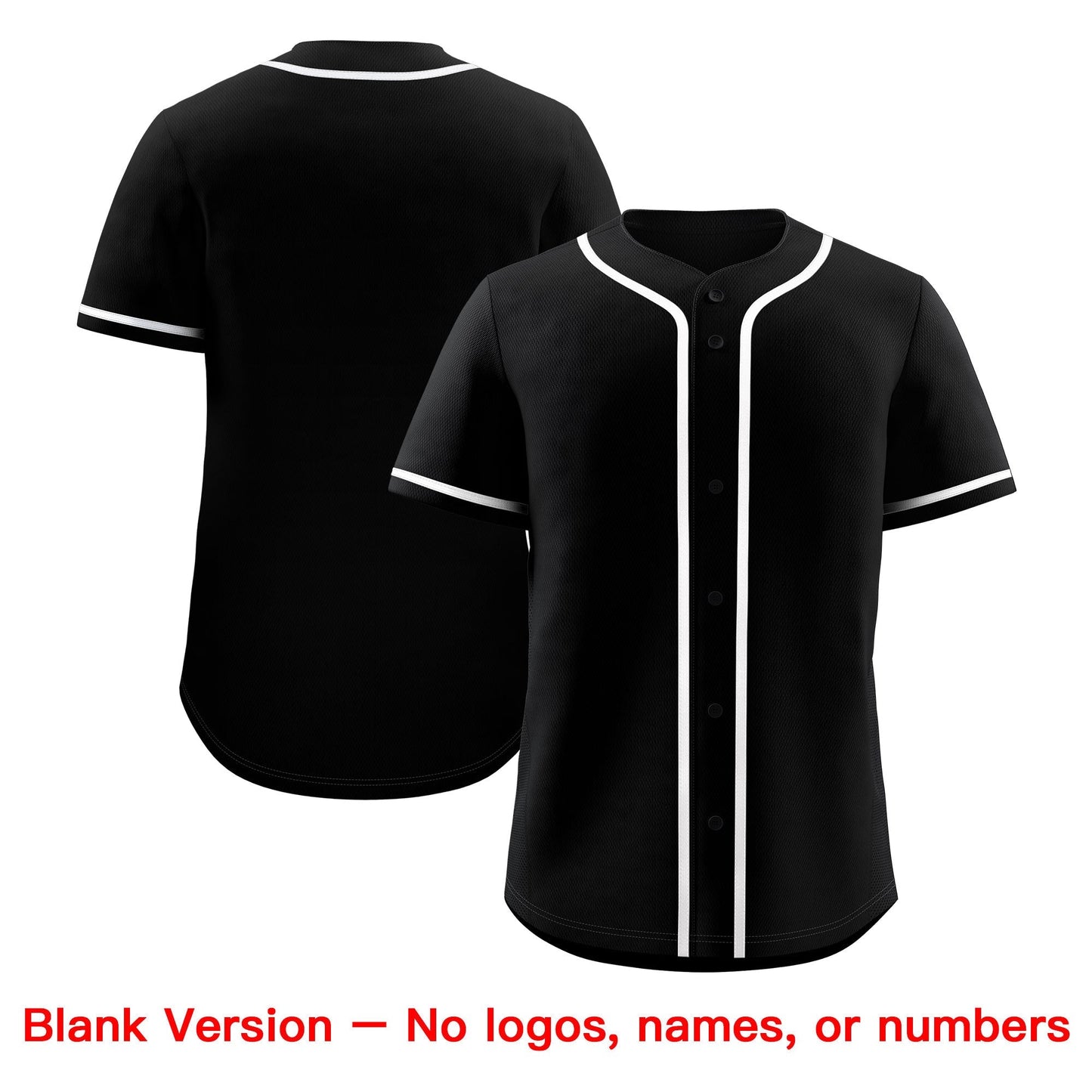 Custom Black White Classic Style Baseball Jersey Stitched Sports Uniform Personalized For Teams