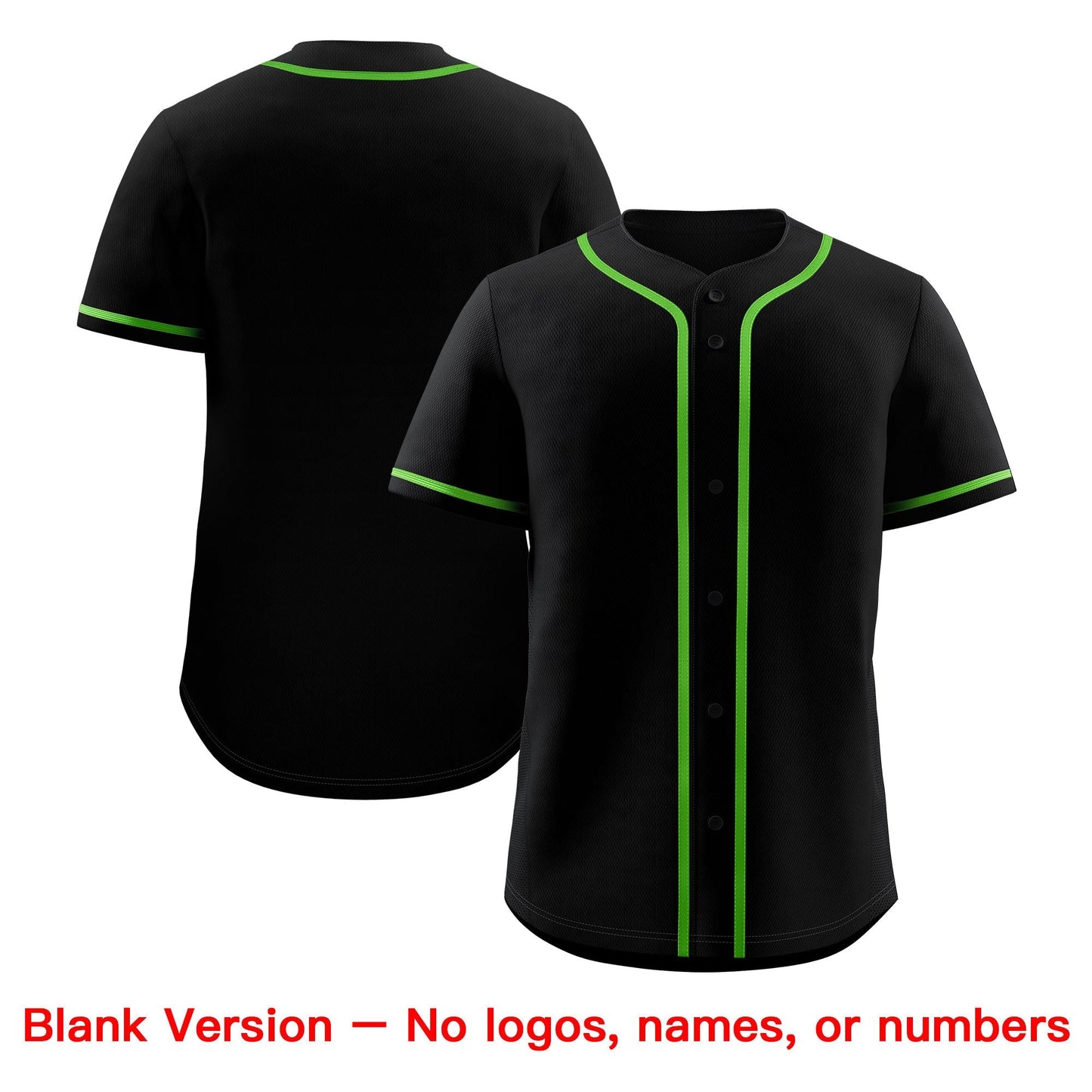 Custom Black Light Green Classic Style Baseball Jersey Stitched Sports Uniform Personalized For Teams