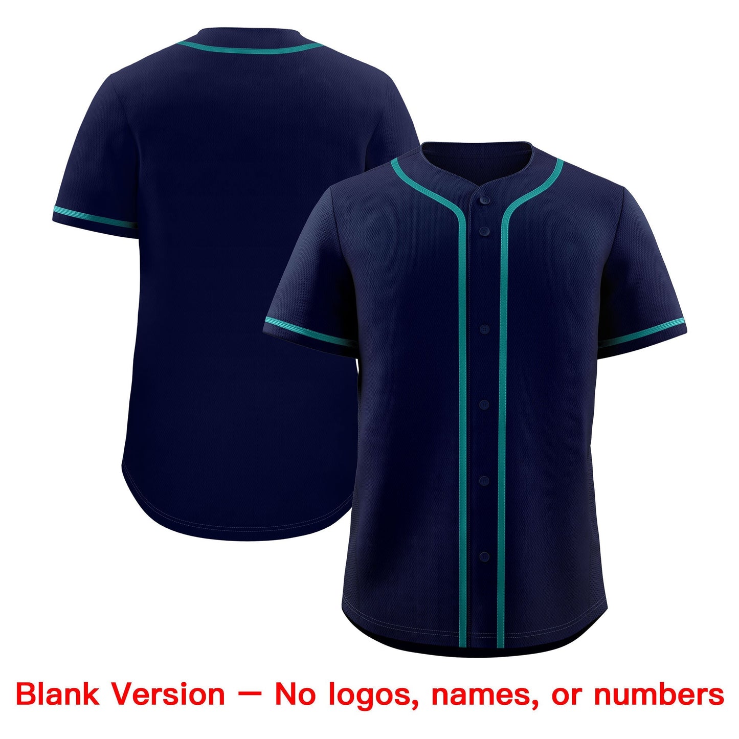 Custom Navy Teal Classic Style Baseball Jersey Stitched Sports Uniform Personalized For Teams