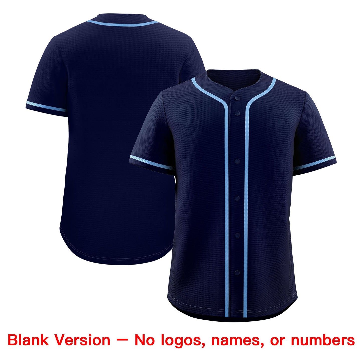 Custom Navy Powder Blue Classic Style Baseball Jersey Stitched Sports Uniform Personalized For Teams