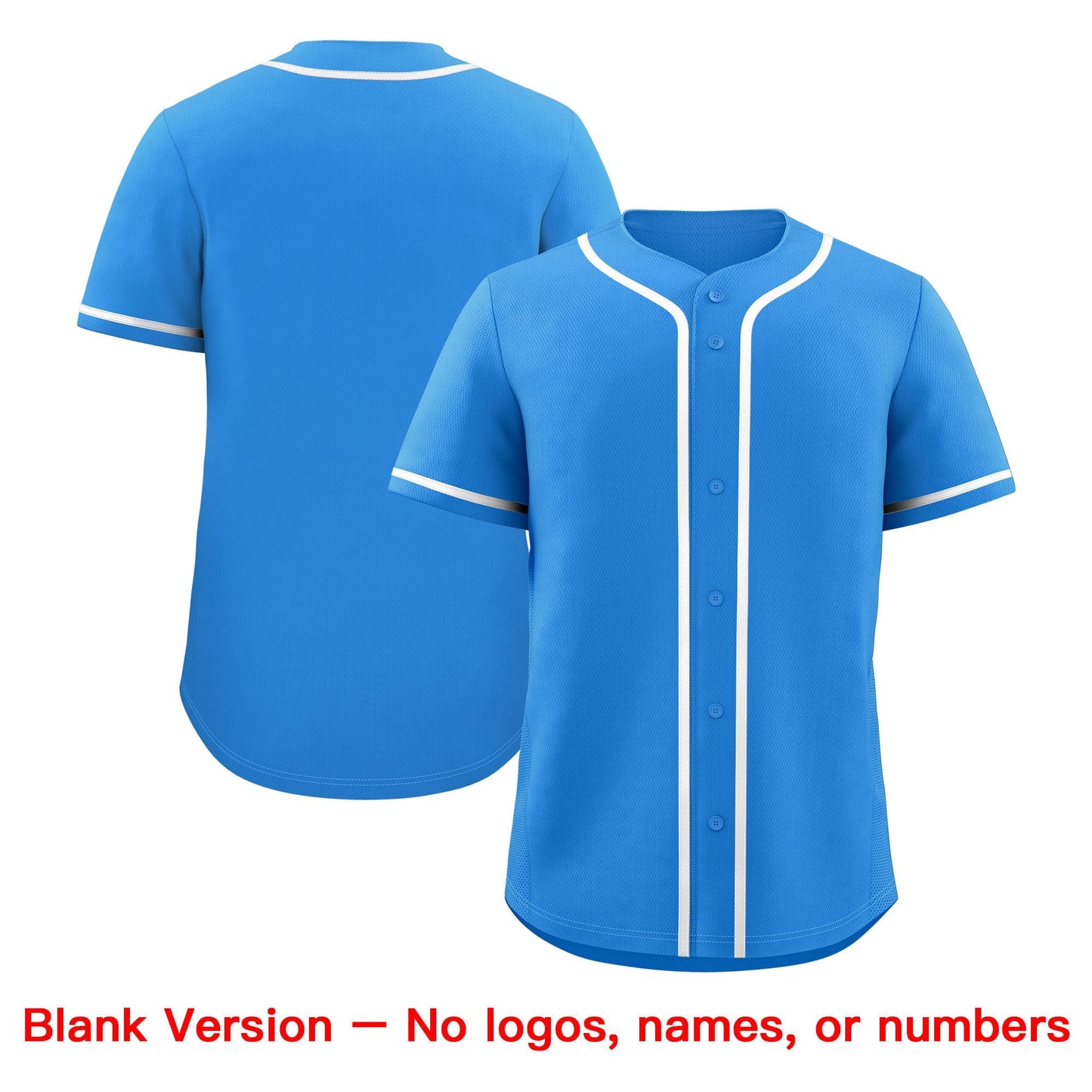 Custom Light Blue White Classic Style Baseball Jersey Stitched Sports Uniform Personalized For Teams