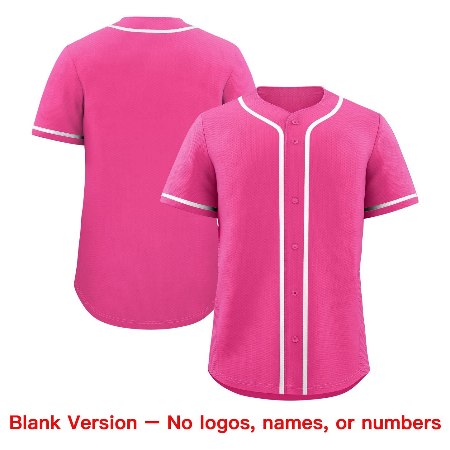 Custom Pink White Classic Style Baseball Jersey Stitched Sports Uniform Personalized For Teams