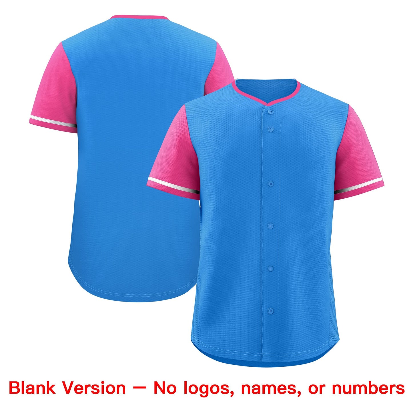 Custom Light Blue White Pink Classic Style Baseball Jersey Stitched Sports Uniform Personalized For Teams
