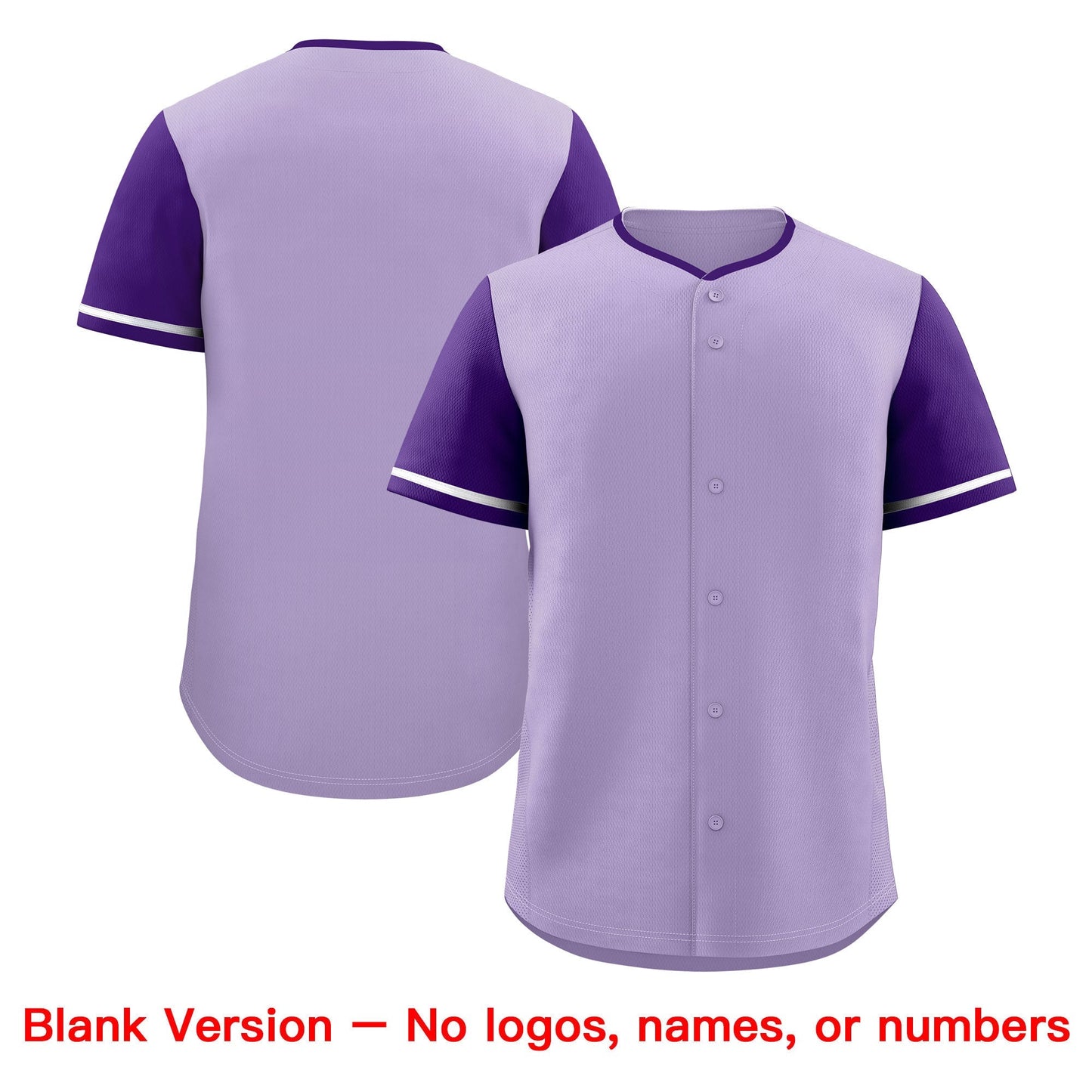 Custom Light Purple Purple Classic Style Baseball Jersey Stitched Sports Uniform Personalized For Teams