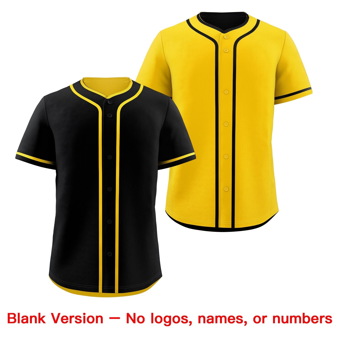 Custom Gold Black Reversible Baseball Jersey Classic Style For Youth Team Design Service