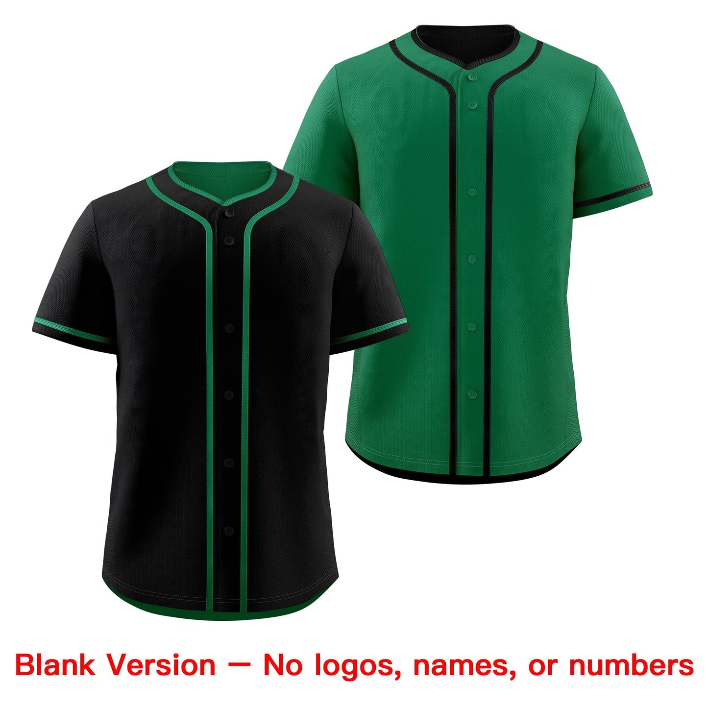 Custom Kelly Green Black Reversible Baseball Jersey Classic Style For Youth Team Design Service