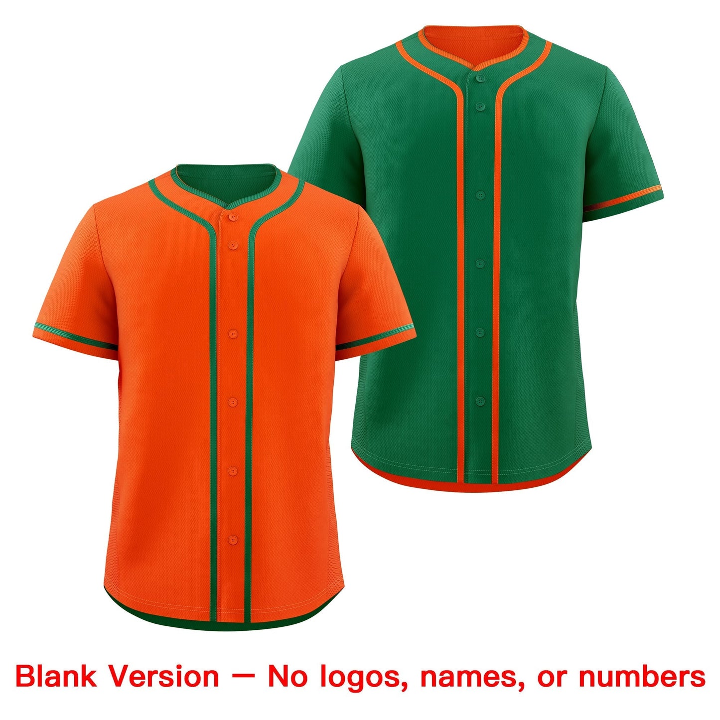 Custom Kelly Green White Reversible Baseball Jersey Classic Style Add Team Name & Player Number Moisture-Wicking