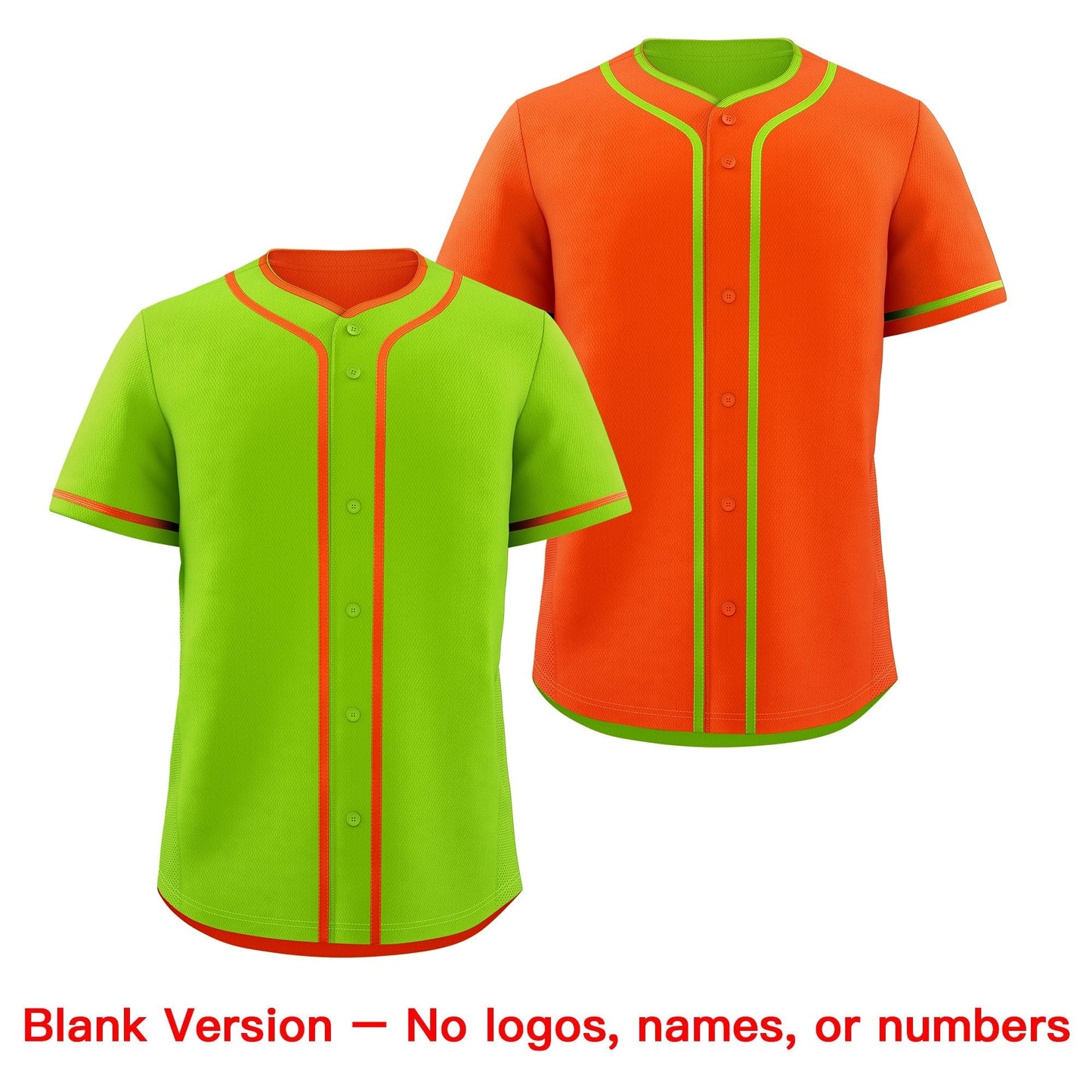 Custom Orange White Reversible Baseball Jersey Classic Style Add Team Name & Player Number Moisture-Wicking