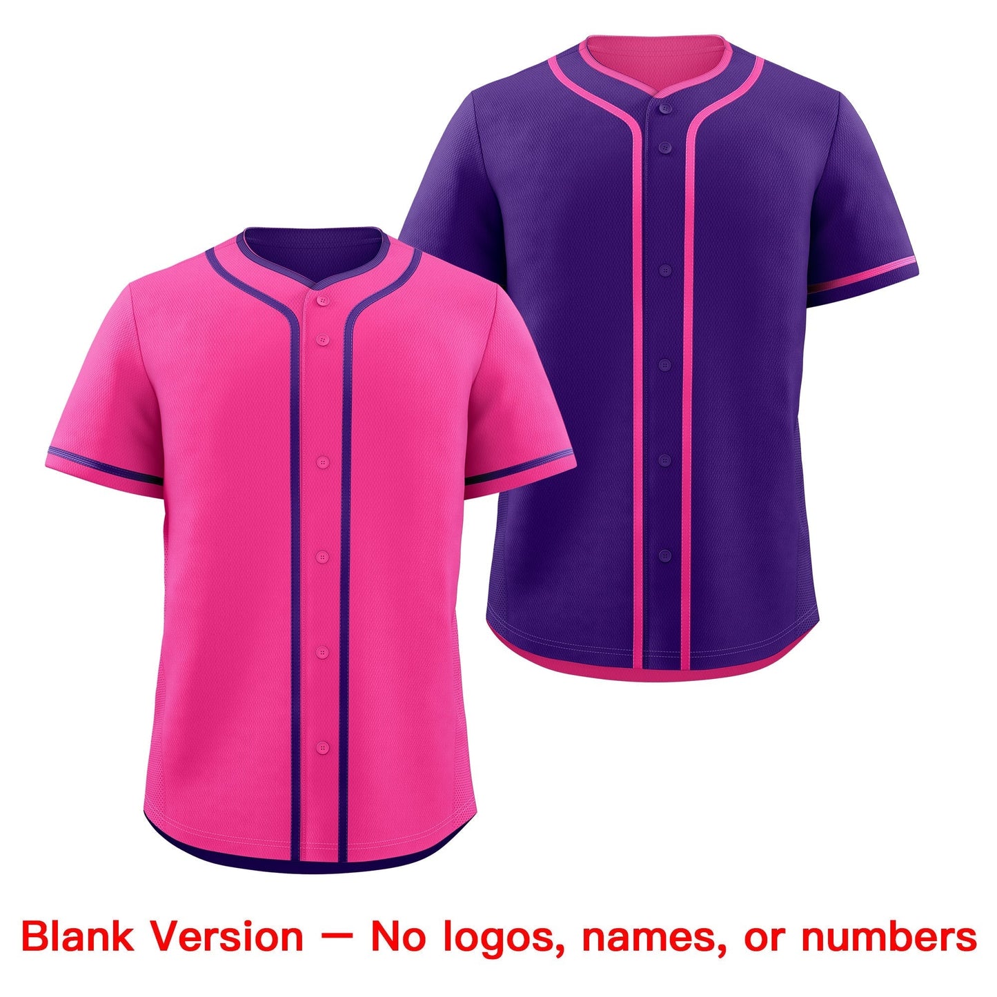 Custom Purple White Reversible Baseball Jersey Classic Style Add Team Name & Player Number Moisture-Wicking