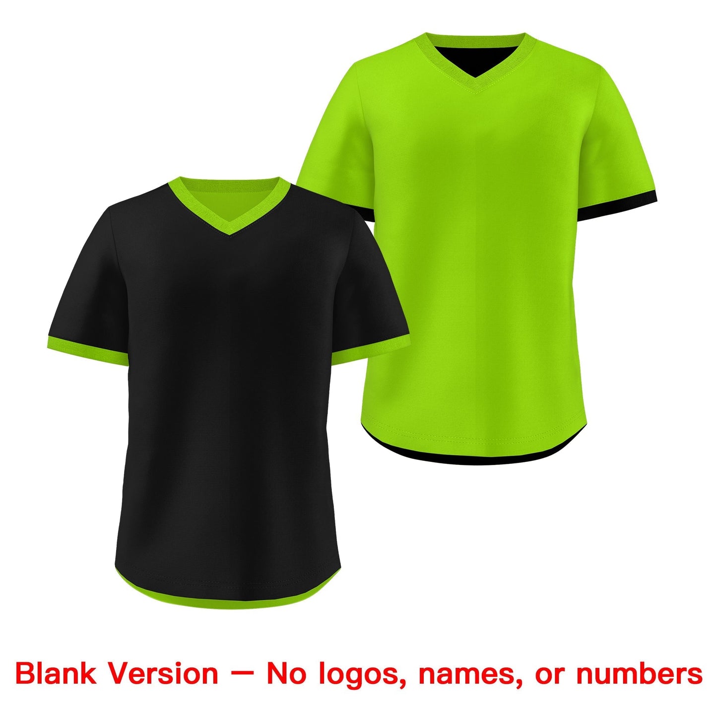 Custom Neon Green Black Reversible Pullover Baseball Jersey Classic Style Quick Dry