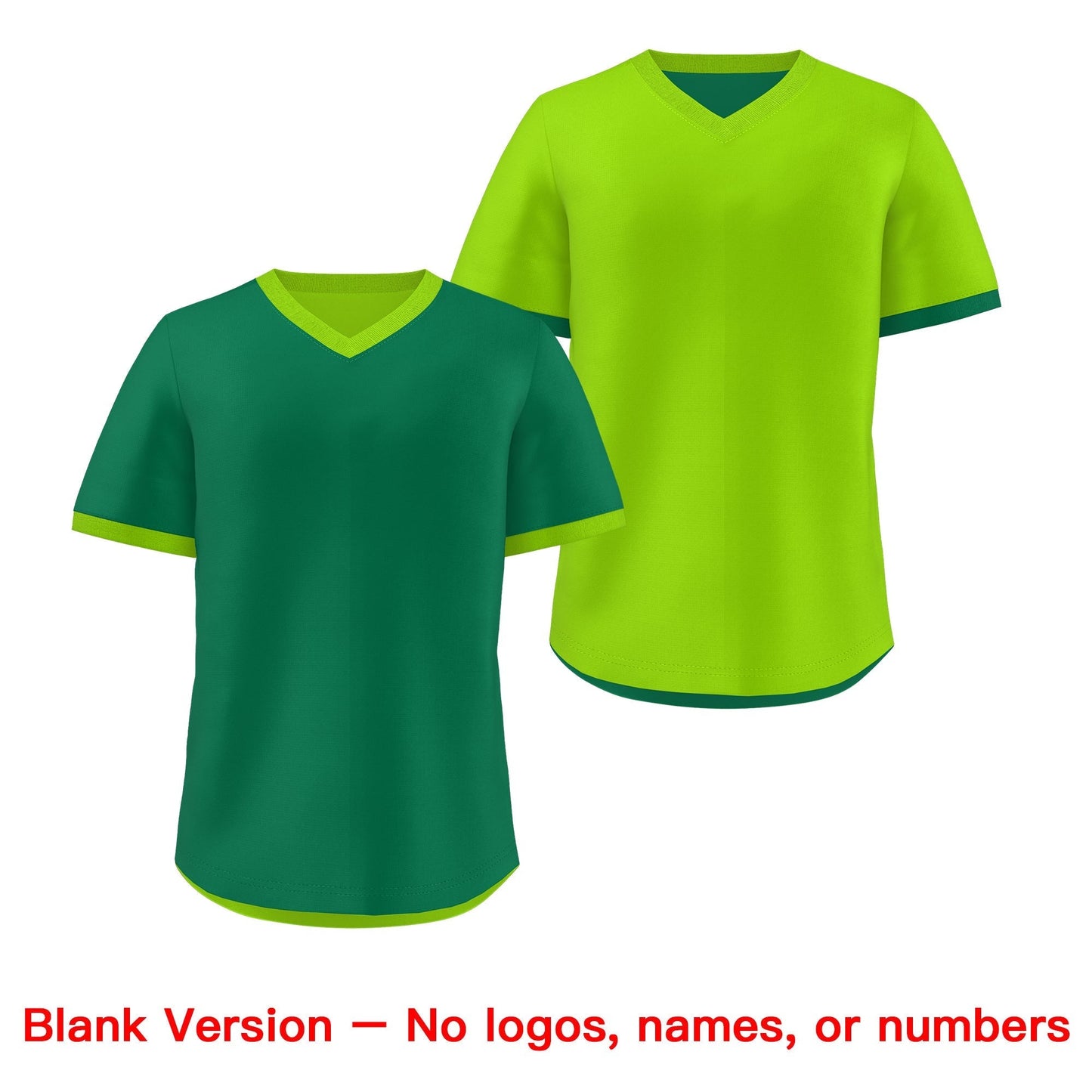 Custom Neon Green Kelly Green Reversible Pullover Baseball Jersey Classic Style Lightweight