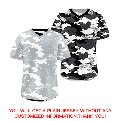 Custom White Black Reversible Pullover Baseball Jersey Camo Breathable