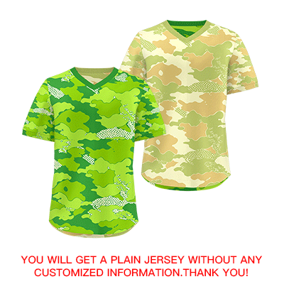 Custom Neon Green Cream Khaki Reversible Pullover Baseball Jersey Camo Breathable