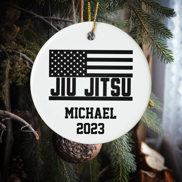 Christmas Jiu Jitsu Personalized Ceramic Ornament