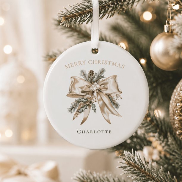 Elegant Personalized Christmas Ornament