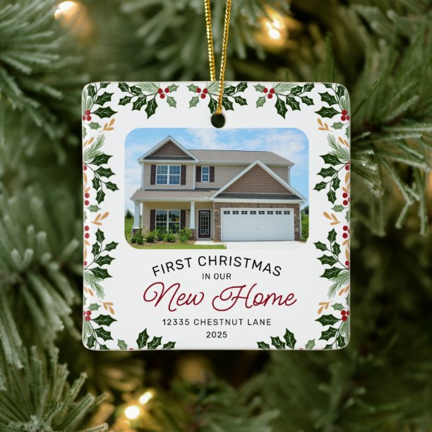 First Christmas New Home Photo Ornament