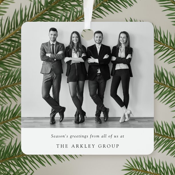 Ornament Corporate Christmas Team Photo Business