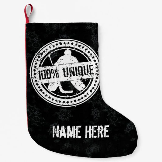 100% Unique Hockey Goalie Christmas Stocking