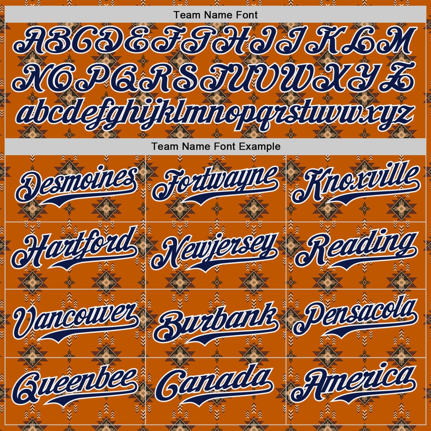 Custom Texas Orange Navy-White Tribal Ethnic Authentic Baseball Jersey
