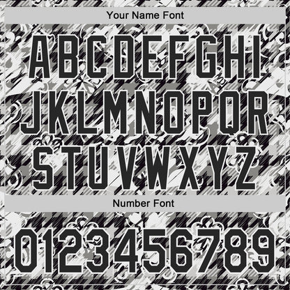 Custom White-Black Floral Authentic Baseball Jersey
