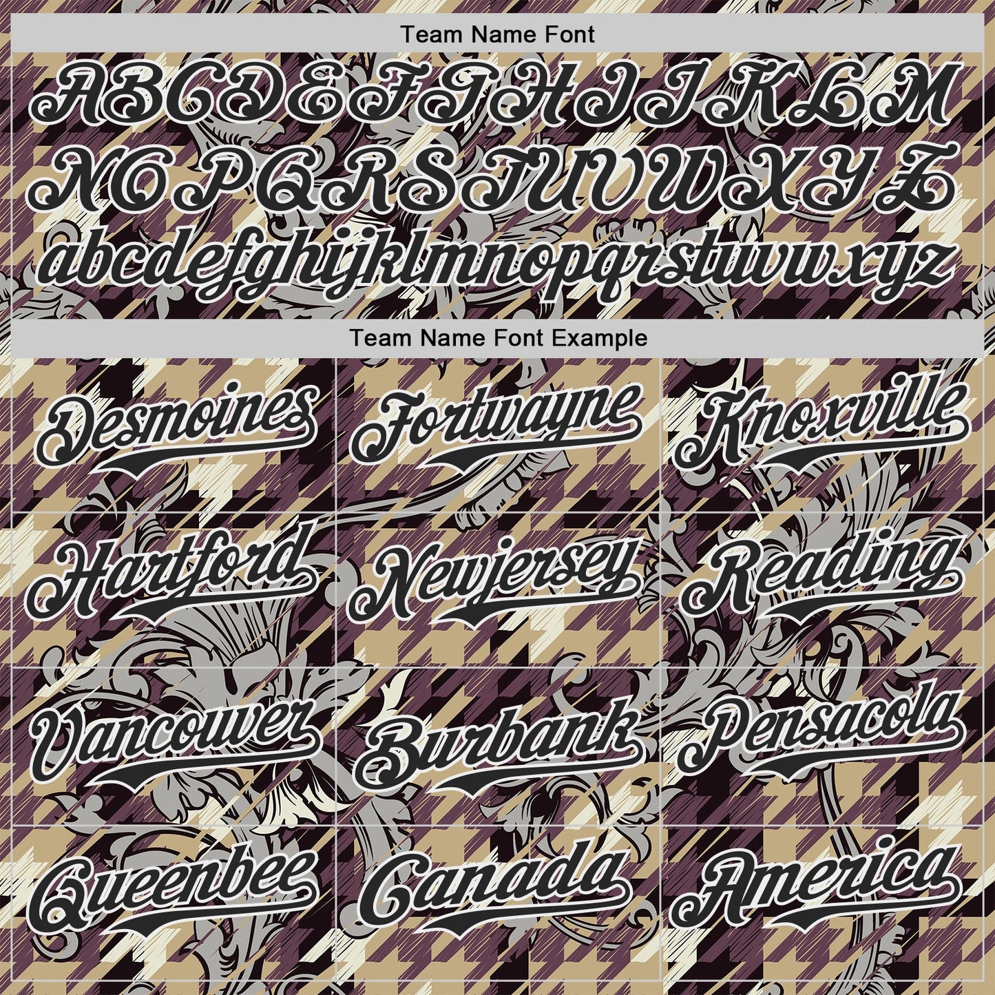 Custom Brown Black-White Baroque Floral Scroll Authentic Baseball Jersey