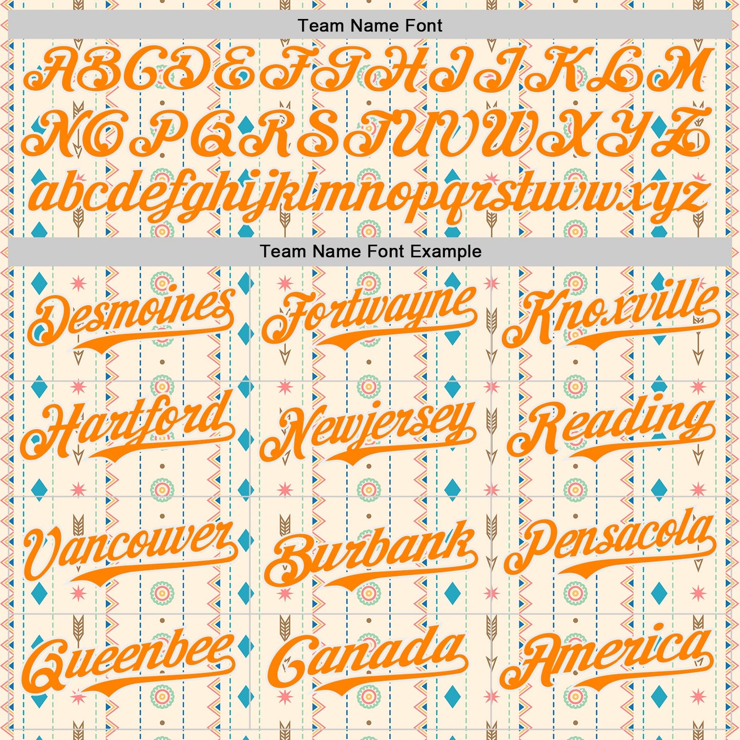 Custom Cream Bay Orange-White Geometric Ethnic Authentic Baseball Jersey
