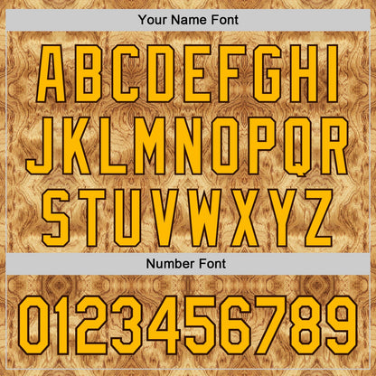 Custom Brown-Gold Abstract Authentic Baseball Jersey