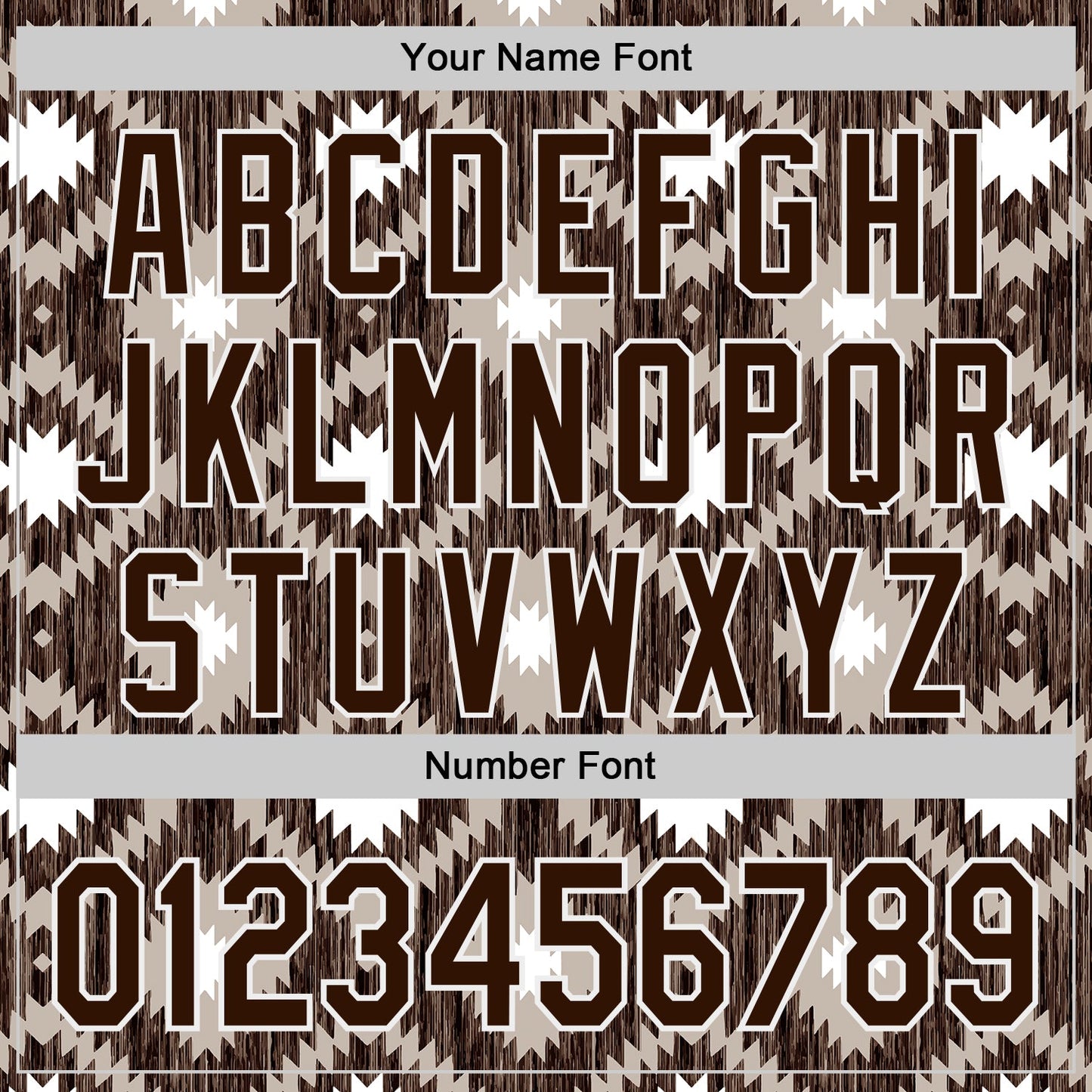 Custom Brown-White Geometric Ethnic Authentic Baseball Jersey