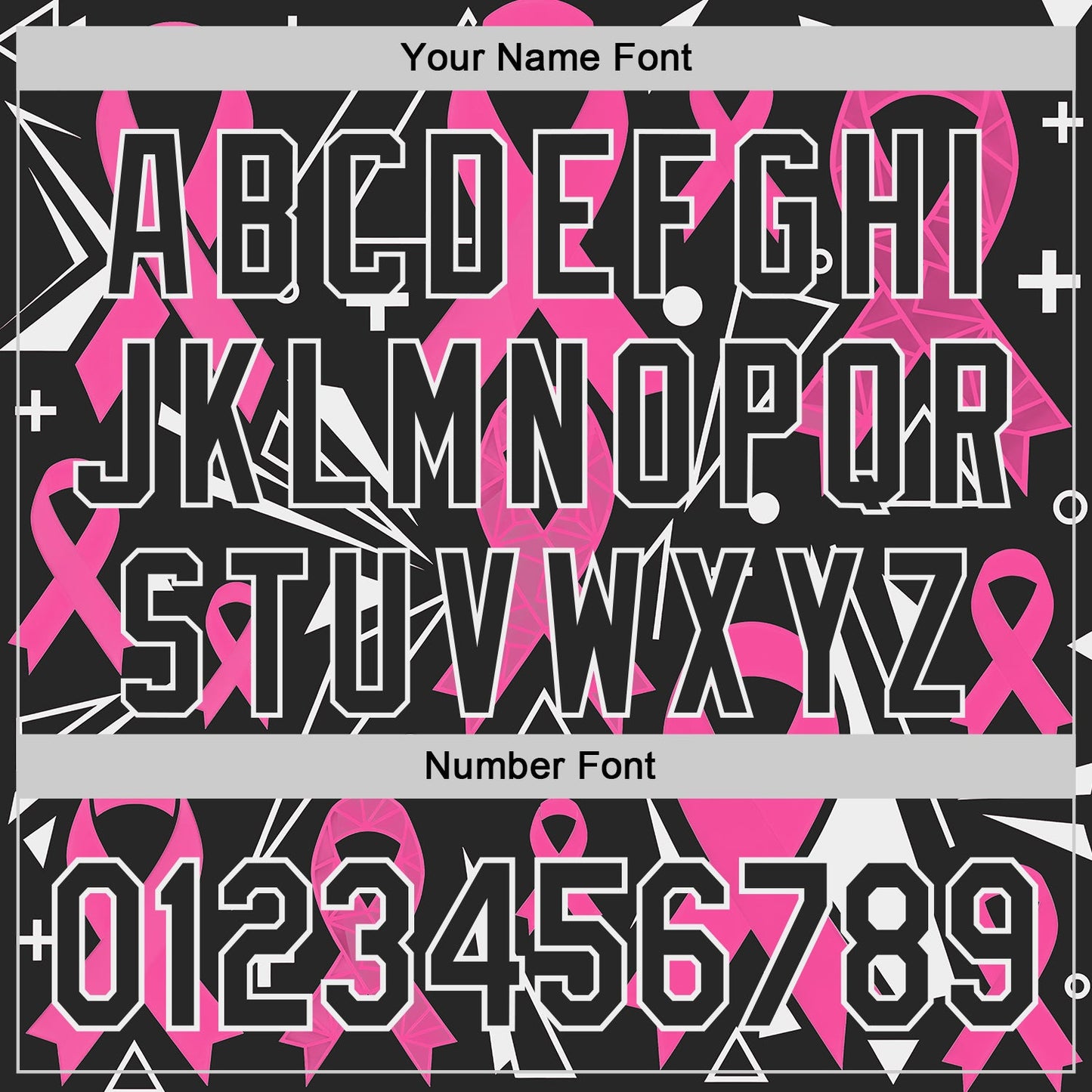 Custom Black Pink-White Breast Cancer Awareness Pink Ribbon Authentic Baseball Jersey