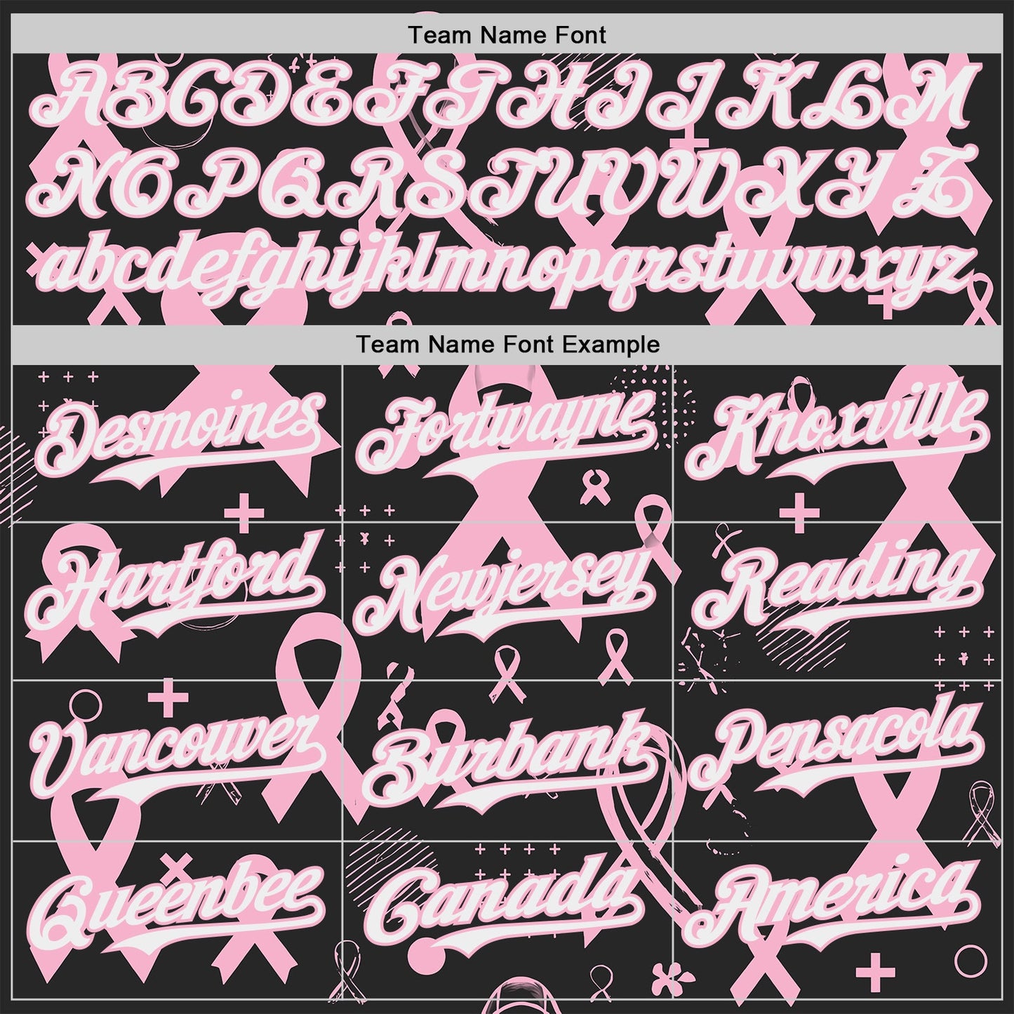 Custom Black White-Light Pink Breast Cancer Awareness Pink Ribbon Authentic Baseball Jersey