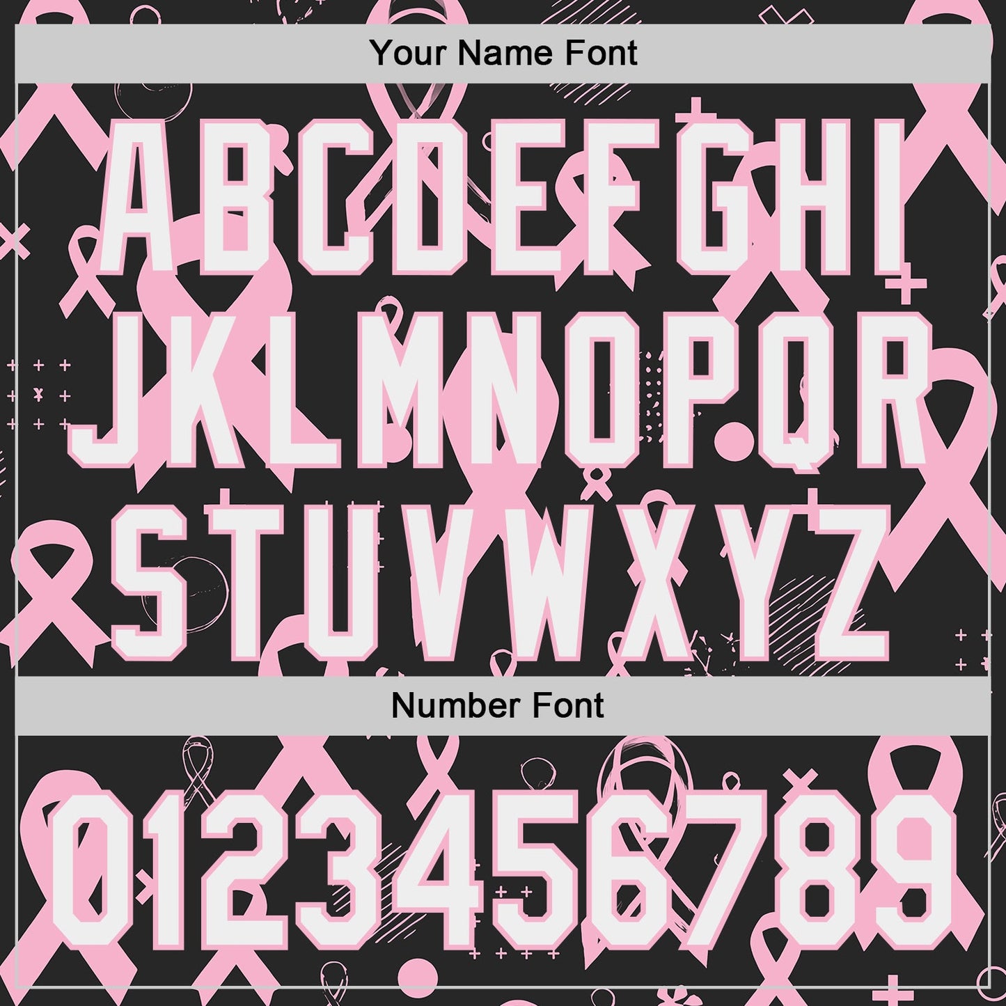 Custom Black White-Light Pink Breast Cancer Awareness Pink Ribbon Authentic Baseball Jersey