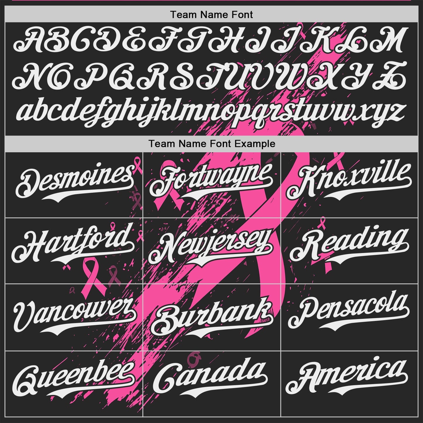Custom White Pink-Black Breast Cancer Awareness Fight Pink Ribbon Split Authentic Baseball Jersey
