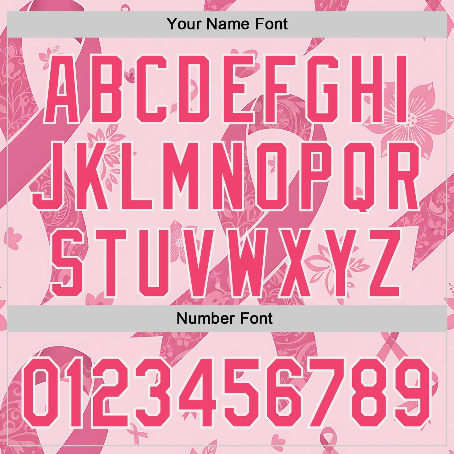 Custom Pink Neon Pink-White Breast Cancer Awareness Pink Ribbon Floral Authentic Baseball Jersey