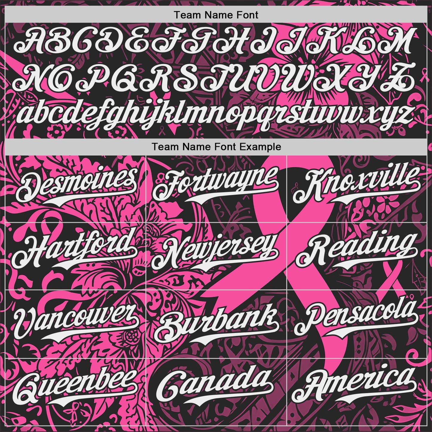Custom Black White-Pink Breast Cancer Awareness Pink Ribbon Floral Authentic Baseball Jersey