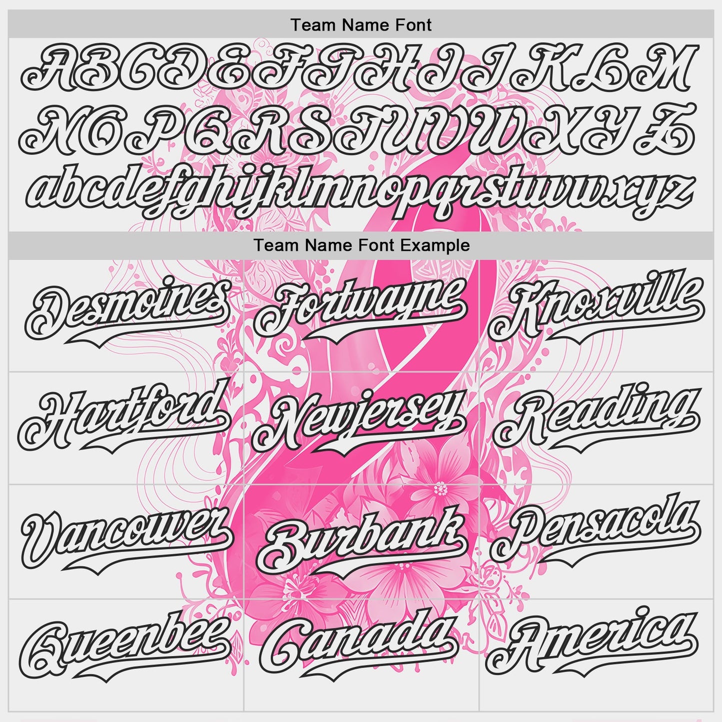 Custom White Pink-Black Breast Cancer Awareness Pink Ribbon Floral Authentic Baseball Jersey