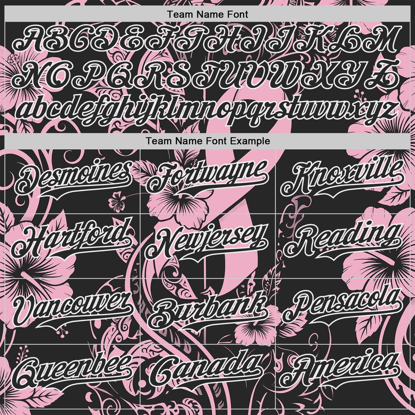 Custom Black Light Pink-White Breast Cancer Awareness Pink Ribbon Floral Authentic Baseball Jersey