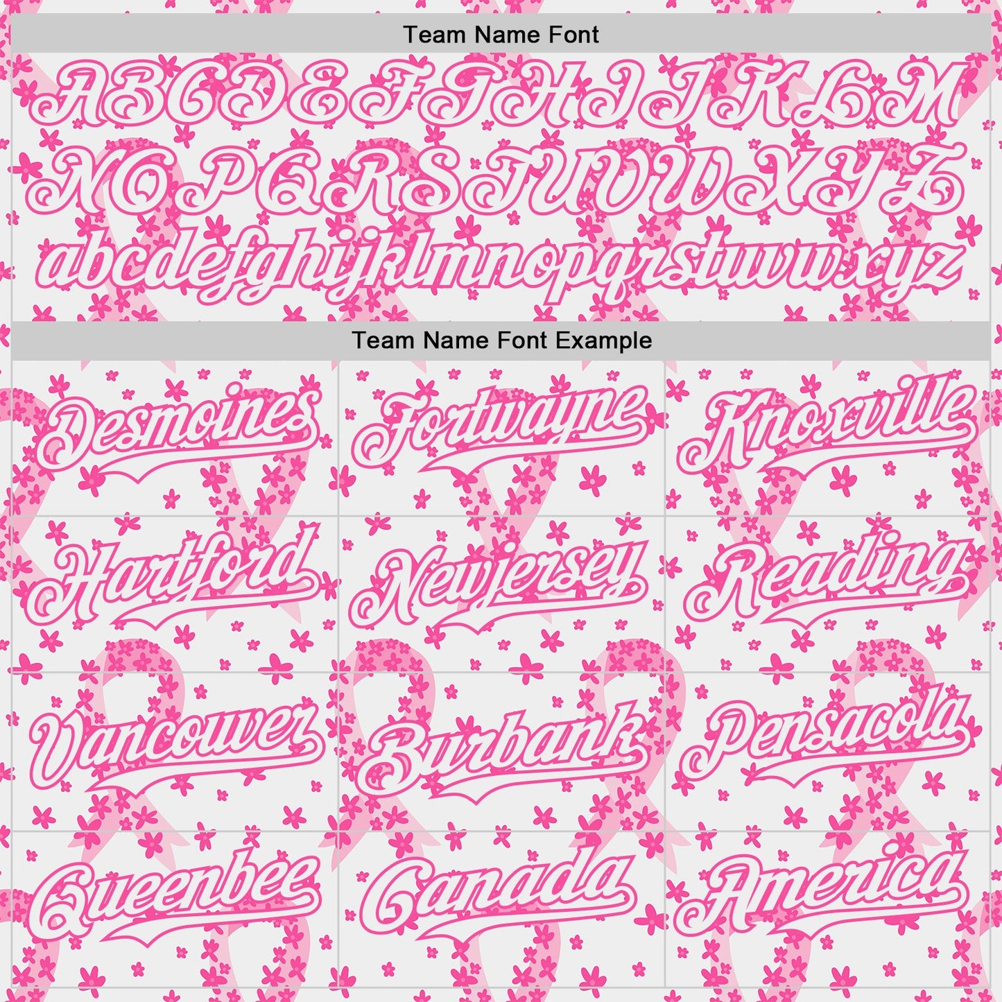 Custom White-Pink Breast Cancer Awareness Pink Ribbon Floral Authentic Baseball Jersey