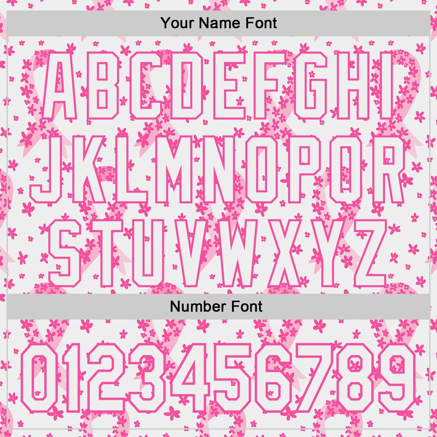 Custom White-Pink Breast Cancer Awareness Pink Ribbon Floral Authentic Baseball Jersey