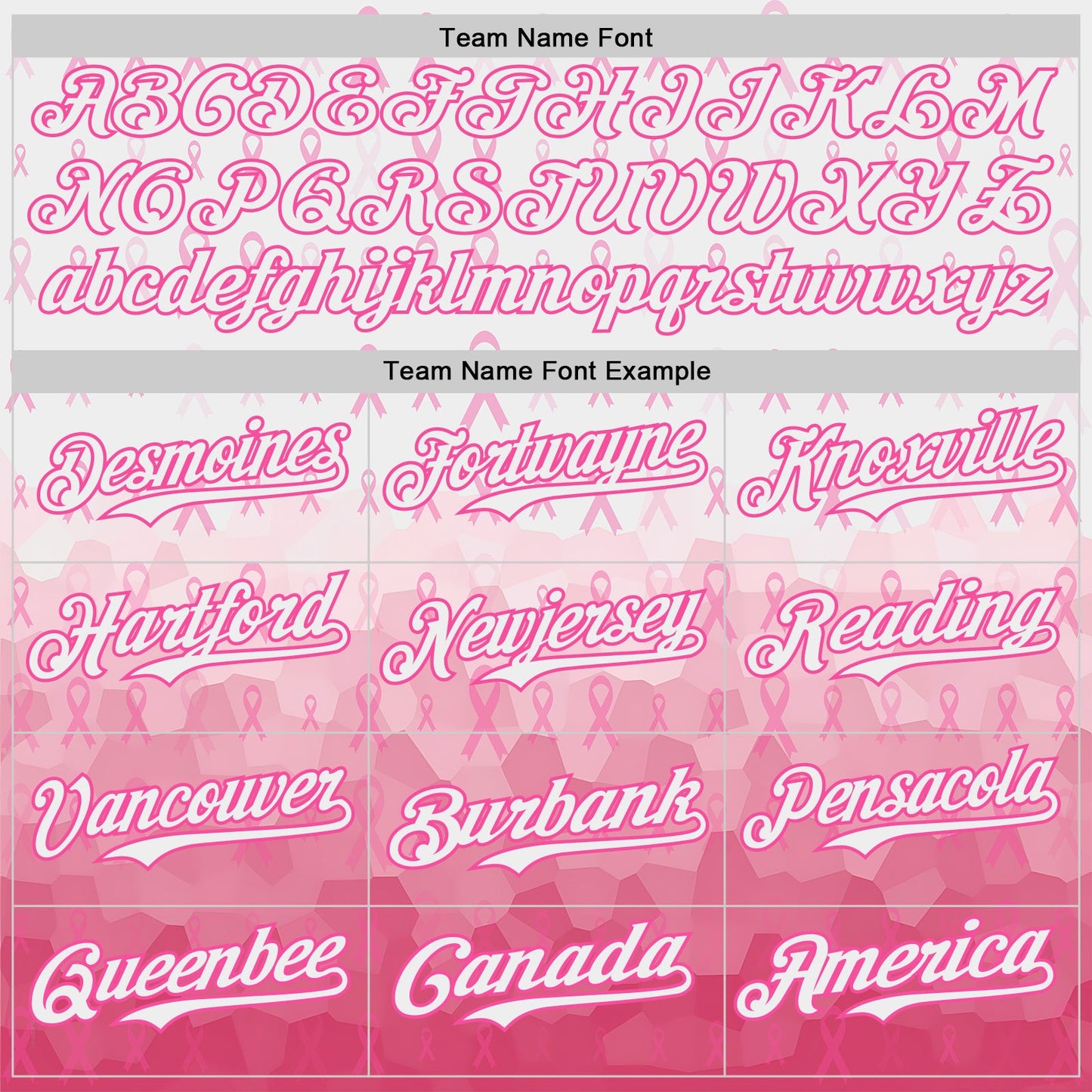 Custom White-Pink Breast Cancer Awareness Pink Ribbon Gradient Authentic Baseball Jersey