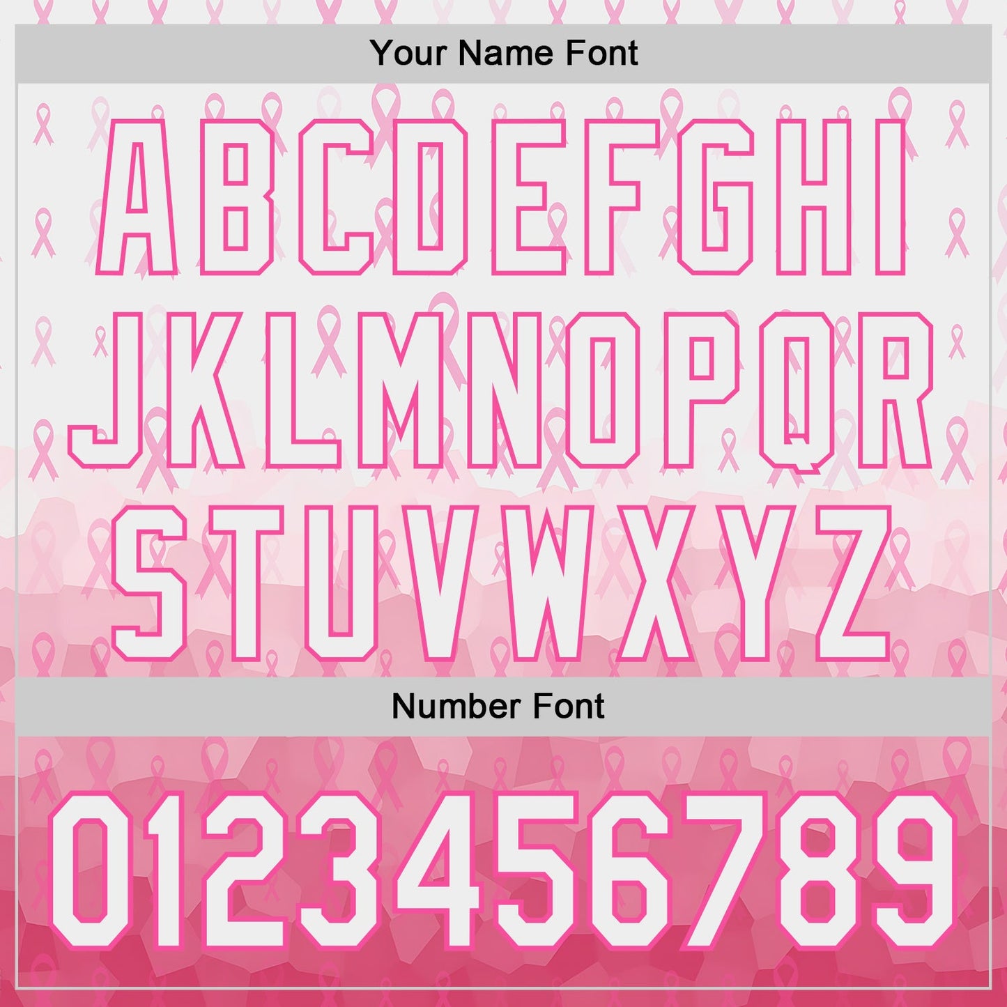 Custom White-Pink Breast Cancer Awareness Pink Ribbon Gradient Authentic Baseball Jersey