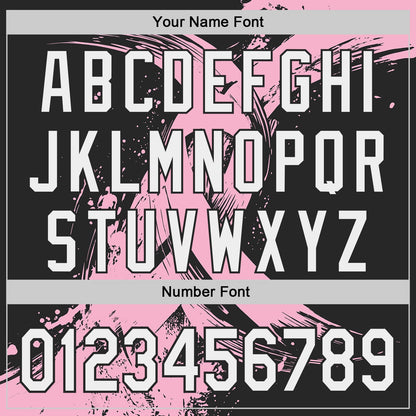 Custom Black White-Light Pink Breast Cancer Awareness Fight Pink Ribbon Authentic Baseball Jersey