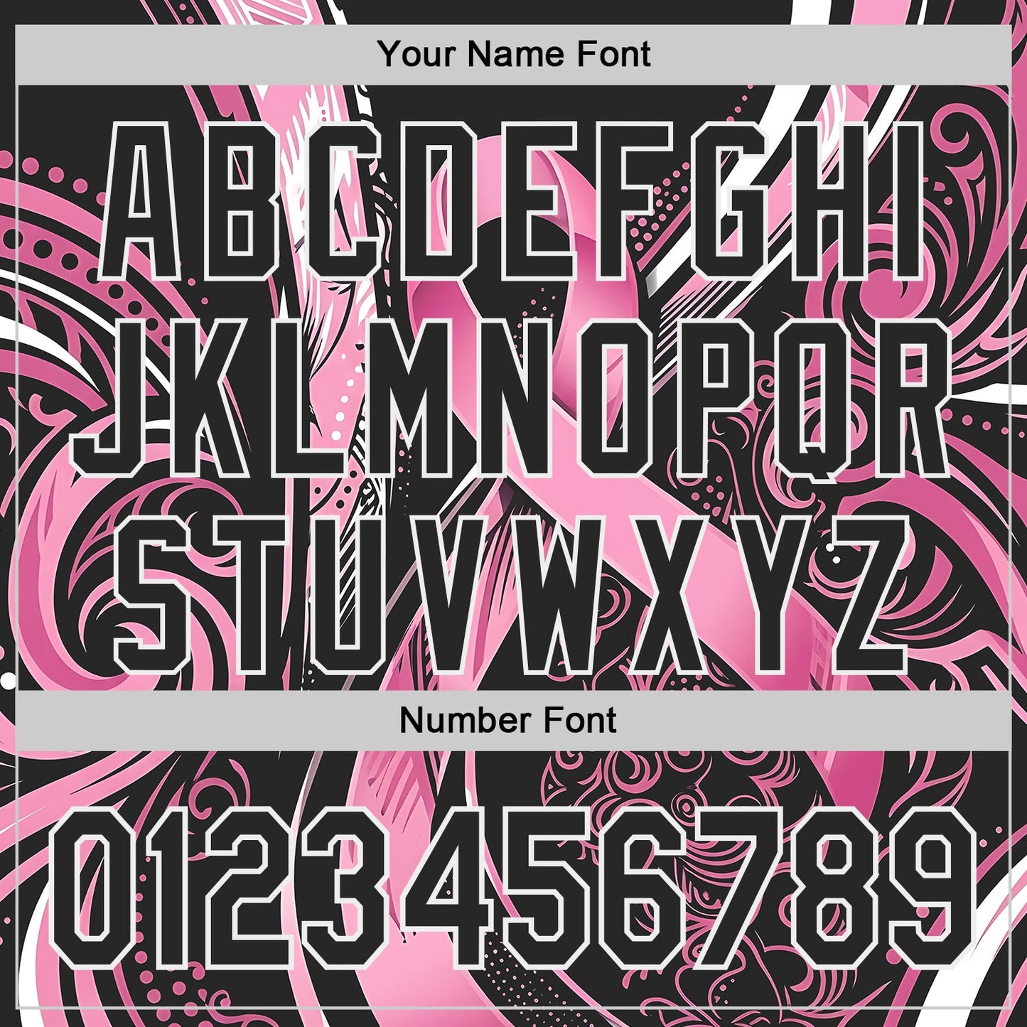 Custom Black Pink-White Breast Cancer Awareness Fight Pink Ribbon Authentic Baseball Jersey