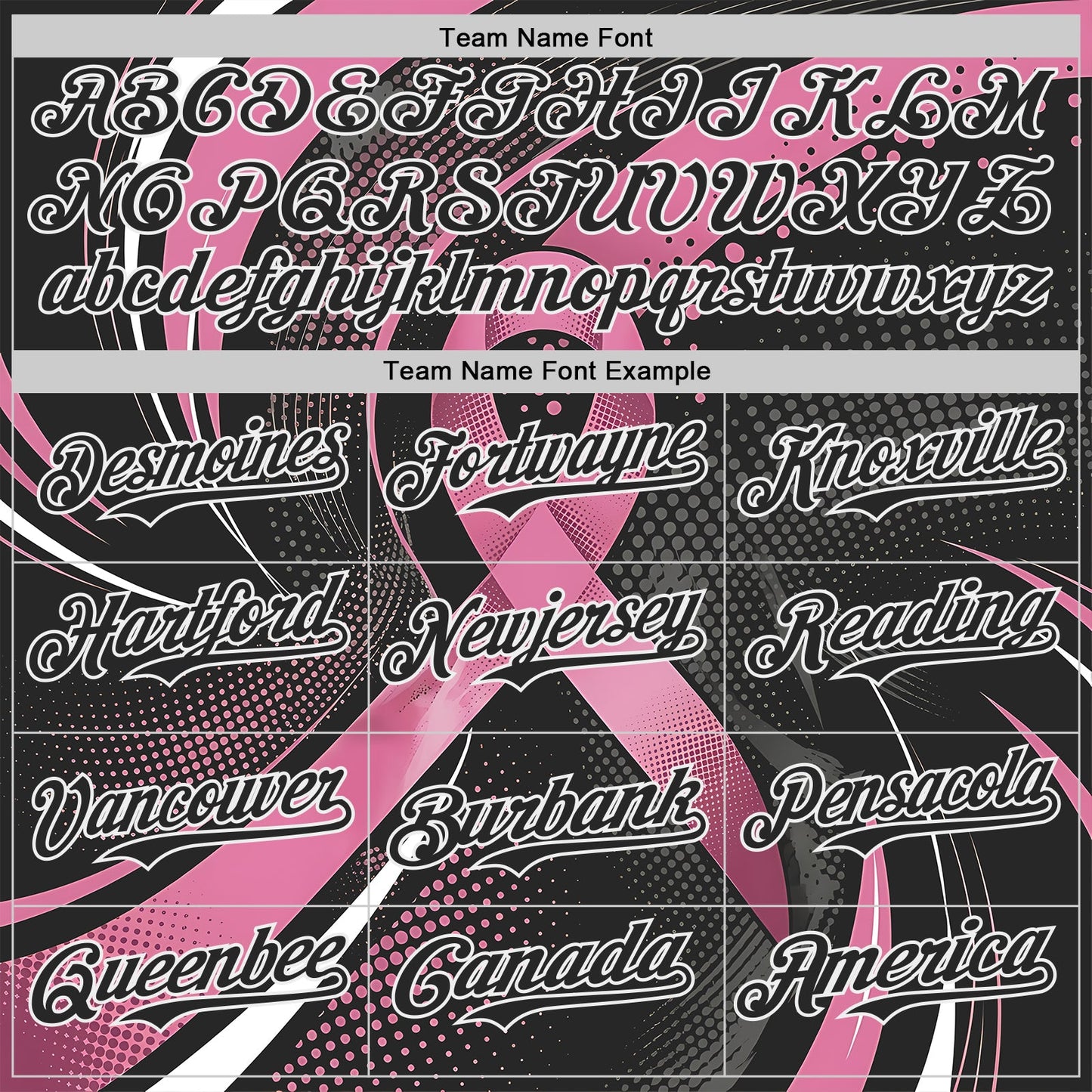 Custom Black Pink-White Breast Cancer Awareness Pink Ribbon Gradient Dot Authentic Baseball Jersey