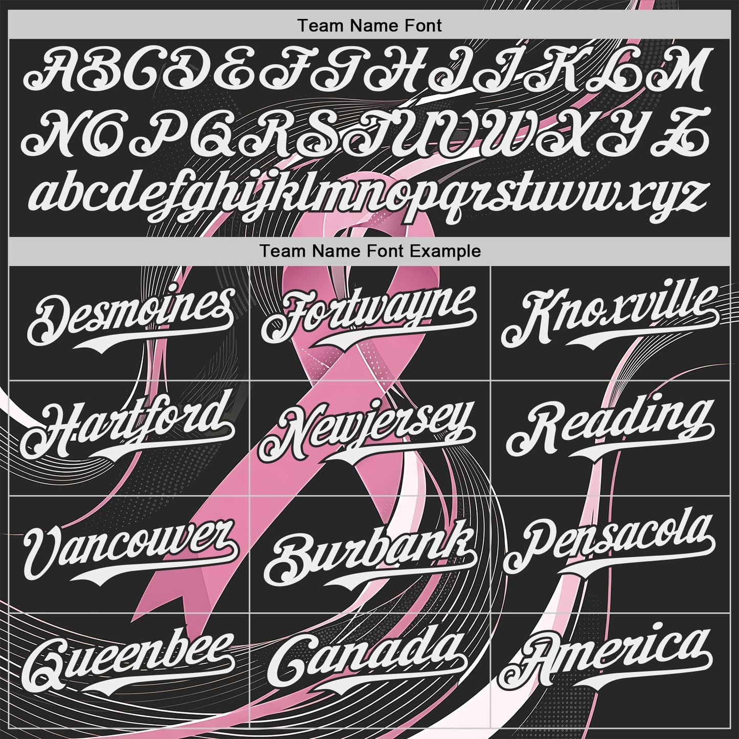 Custom Black White-Pink Breast Cancer Awareness Fight Pink Ribbon Wave Authentic Baseball Jersey